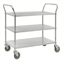 Bordvogn med 3 hylder. Galvaniseet