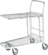 Butiksvogn med 2 hylder