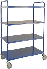 Hyldevogn. 4 hylder blå