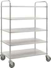 Hyldevogn med 5 hylder. Elgalvaniseret