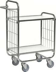 Rullevogn med gitter, 2 hylder