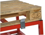 Pallestyr til pallerullevogn. Vist med palle