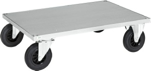 Trolley med elforzinket stel og laminat lastflade