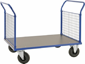 Lagervogn til 500 kg. Med 2 gittersider 