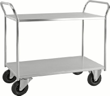 Rullevogn til 400 kg. 2 hylder elgalvaniseret