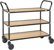 Design rullebord sort stel og bøgelaminatplader