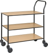 Design rullebord sort stel og bøgelaminatplader
